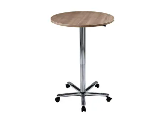 zuilheftafel,HxØ 720-1140x800mm,rond,voetkruis verchroomd - 1