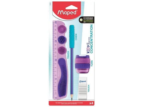 Tekenset Maped Kidy Learn Concentration set à 5 delen paars
