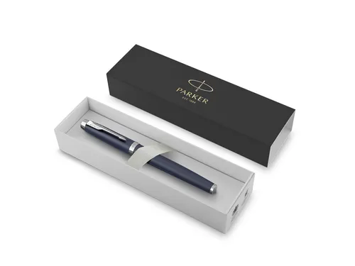 Vulpen Parker IM Matt Blue CT Finish Medium Blauwe inkt