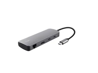 Trust 25672 Dalyx 8-in-1 adapter met meerdere poorten Grijs - 5
