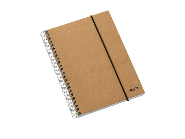 Notitieboek Kraft Line A5 140blz spiraal lijn