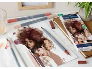 Duo aquarelmarker Goldfaber 195 vintage roze - 17