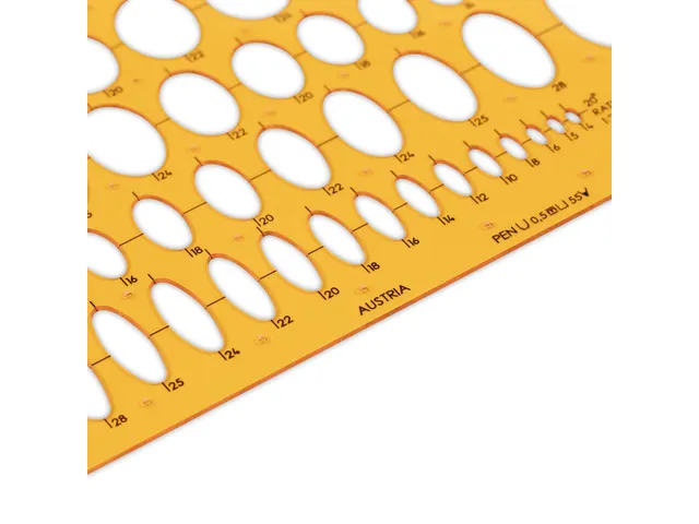 Sjabloon ellips Standardgraph 25°-60°
