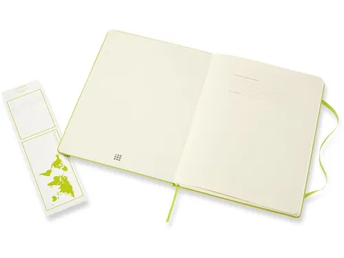 Notitieboek Moleskine XL 190x250mm lijn hard cover lemon green