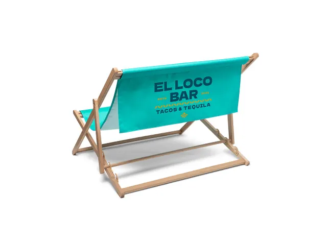 Print voor de Strandstoel Relax Duo met logobanner