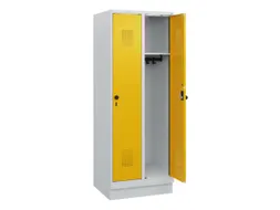 schoollocker,HxBxD 1630x600x500mm,2vak,vak B 300mm,draaigrendel,sokkel
