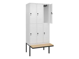 Dubbeldekse dekenkist,HxBxD 2120x900x815mm,3x2vak.,vak B 300mm - 2