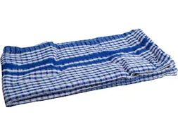 Handdoek 50x70 cm gewafeld blauw, pak van 3 stuks