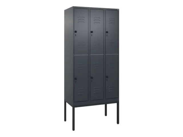 dubbeldekse locker,HxBxD 2120x900x500mm,3x2vak.,vak B 300mm