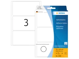 HERMA 2500 Universele etiketten 52x100mm Wit 96 stuks