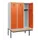 locker met bank,HxBxD 1950x1200x815mm,3vak,vak B 400mm,cilinderslot