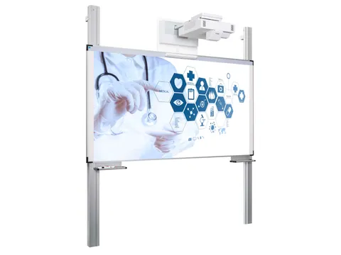 Projectiebord 126x231cm 16:9 kolom mat wit Extraflat finger touch