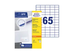 Etiket Avery Zweckform 3666-200 38x21.2mm wit 13000stuks