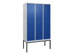 dubbeldekse locker,HxBxD 2120x1200x500mm,3x2vak.,vak B 400mm,cil.-slot