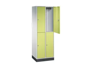 Dubbeldekse garderobekast,RAL 7035/RDS1108060,HxBxD 1950x620x500mm - 1