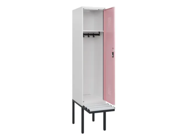 locker met bank,HxBxD 1950x400x815mm,1vak,vak B 400mm,cilinderslot