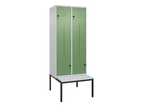 Z-garderobekast,HxBxD 2120x800x815mm,4vak,vak B 400mm,draaigrendel
