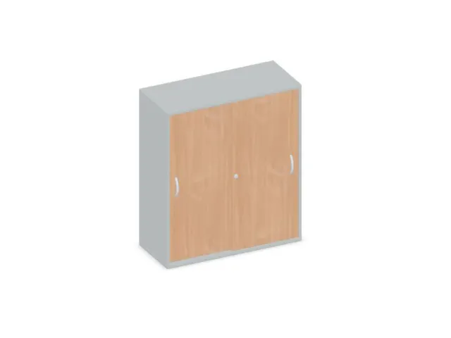 Schuifdeurkast 1150x1000x430mm Romp Lichtgrijs Decor Front Beuken