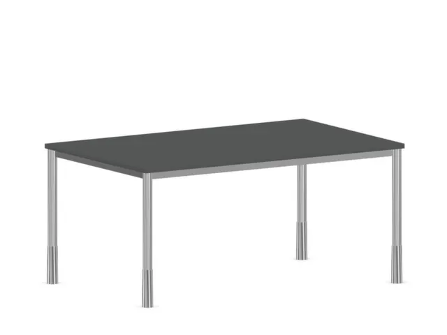 In hoogte verstelbaar bureau,HxBxD 720-840x1600x1000mm,MS-donkergrijs