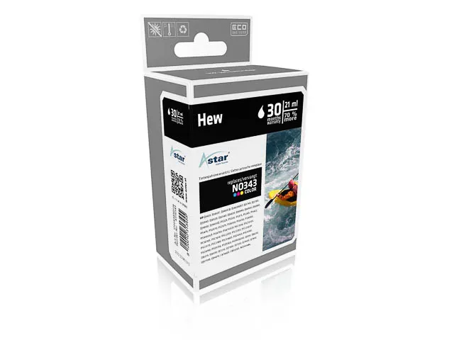 AS15343 ASTAR HP 343 DJ inkt 3-kleuren XXL rebuilt 560pag Chip 14ml