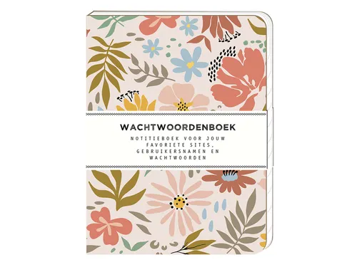 Wachtwoordenboek Interstat softcover 144vel 120x160mm Soft Floral