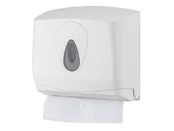 Handdoekdispenser Mini Wit Kunststof C-vouw Z-vouw
