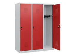 schoollocker,HxBxD 1530x1200x500mm,3vak,vak B 400mm,draaigrendel