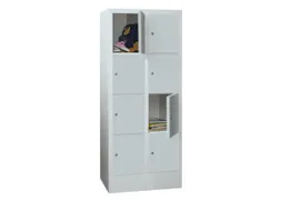 Lockersysteem 1518x630x500mm 2x4 Vakken 300mm Cilinderslot Ral7035