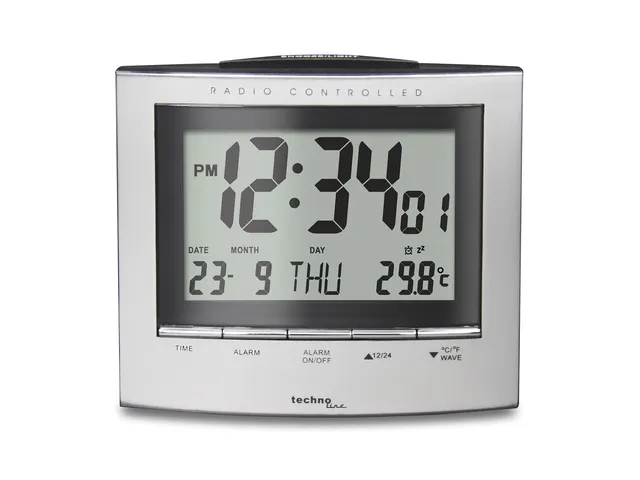 Wekker Technoline WT 280 120x105x50mm zilver/zwart