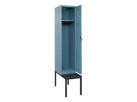 locker met bank,HxBxD 2120x400x815mm,1vak,vak B 400mm,draaigrendel