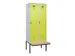 locker met bank,voor scheiding van kleding,HxBxD 2120x800x815mm,2vak