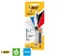 Balpen Bic 3kleuren met vulpotlood HB 0.7mm medium wit blister à 1st
