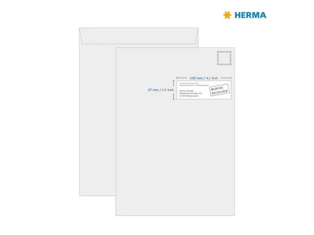 HERMA 4257 Gekleurde etiketten A4 105x37mm Rood 1600 stuks