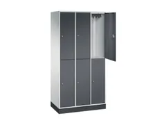 Dubbeldekse garderobekast,HxBxD 1950x920x500mm,3x2vak.,vak B 260mm