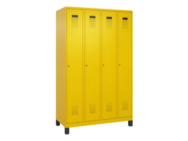 locker voor scheiding van kleding,HxBxD 1950x1200x500mm,4vak
