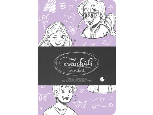 Schetsboek CreaChick Lilac 108 pagina's Hardcover