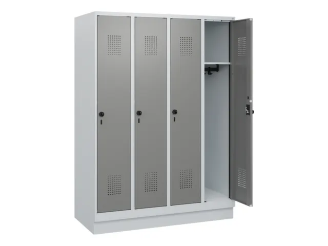 schoollocker,HxBxD 1630x1200x500mm,4vak,vak B 300mm,draaigrendel