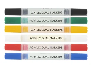 Acrylmarker Nassau duopunt set à 6 kleuren - 3