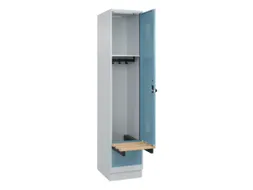 locker met bank,HxBxD 1950x400x815mm,1vak,vak B 400mm,draaigrendel