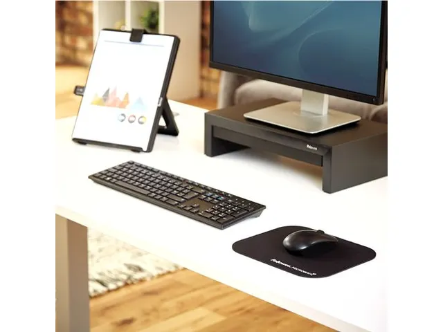 Muismat Fellowes microban antibacterieel zwart