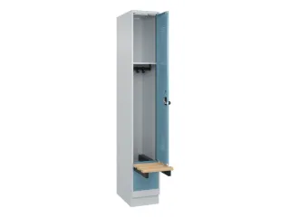 locker met bank,HxBxD 1950x300x815mm,1vak,vak B 300mm,draaigrendel - 1