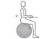 Ergoball ergonomische zitbal grijs Ø 65 cm.