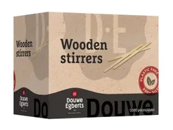 Roerstaafje Douwe Egberts 137 mm hout 1000 stuks