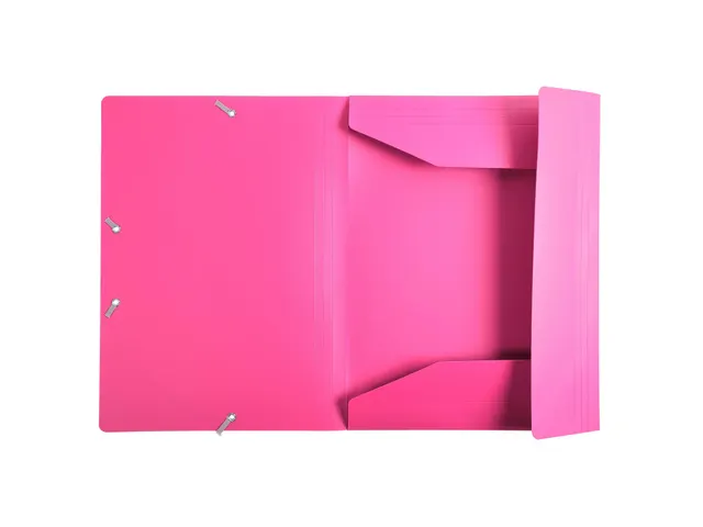 Elastomap 3 kleppen polypropyleen ondoorschijnend Eco A4 Fuchsia