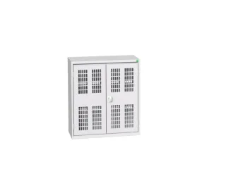 wandkast 900x800x350mm 2xStalen bodem sokkel Ral 7035 front Ral 7035 - 1