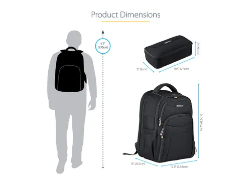 15.6 Inch Laptop Rugzak met Verwijderbare Opbergtas voor Accessoires