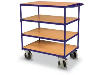 tafelwagen,draagverm. 500kg,4etage(s),laadvl. LxB 1200x800mm,houtetage - 2