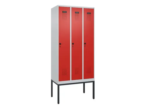 locker,HxBxD 2120x900x500mm,3vak,vak B 300mm,draaigrendel