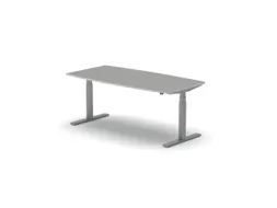 Elektrisch ihv Vergadertafel Vatvorm 1800x800mm Alu + Grijs Blad