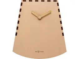 Tafelklok NeXtime Rocky 19.5x18x8.8 cm hout zalm